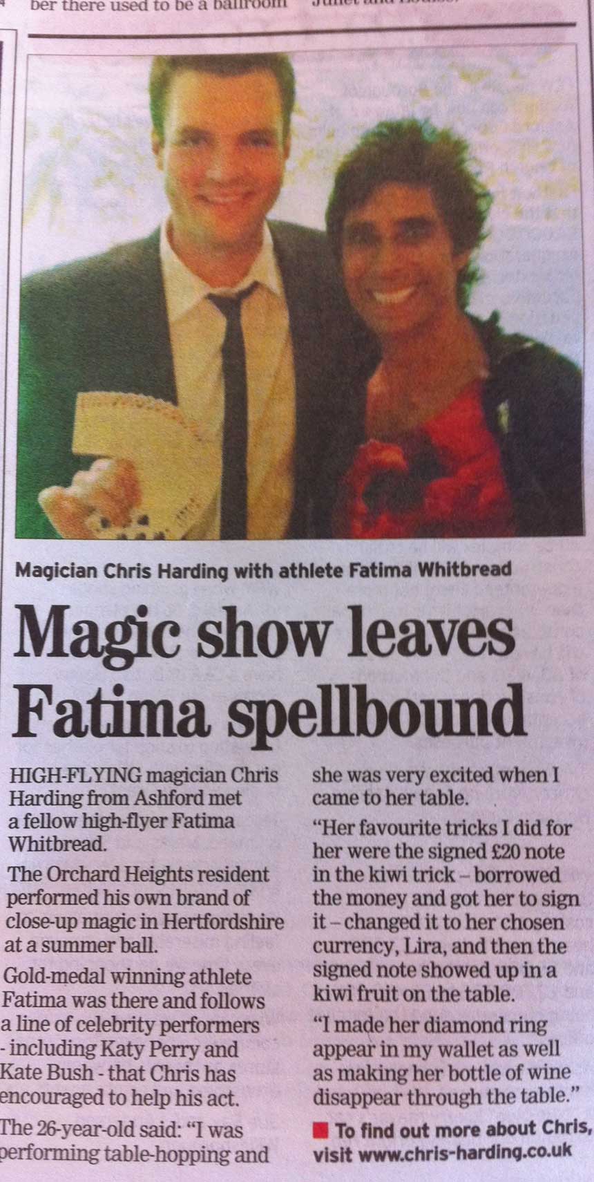 Fatima left spellbound!